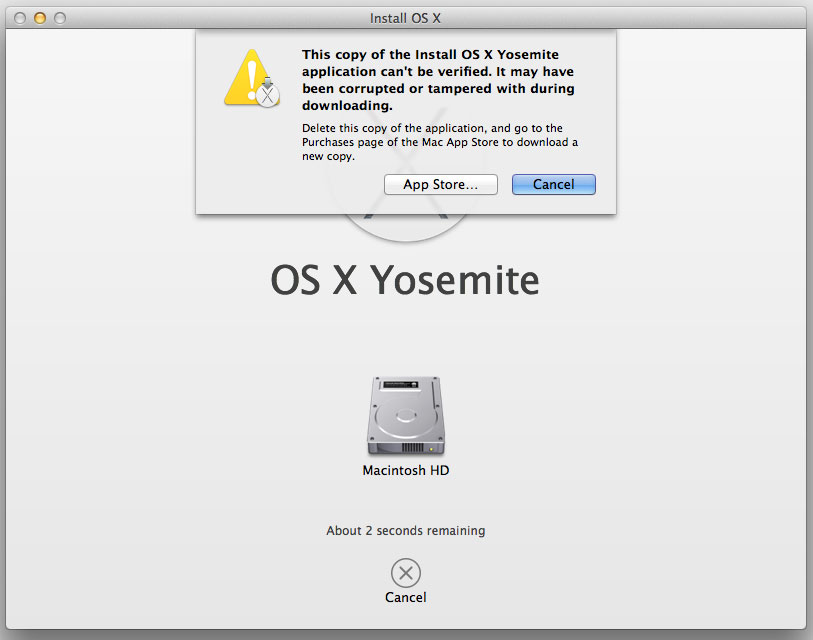 verifying install for mac os z